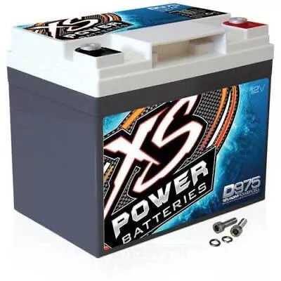 XS Power D975 AGM High Output Battery with M6 Terminal Bolt 12V 2, 100 Amp