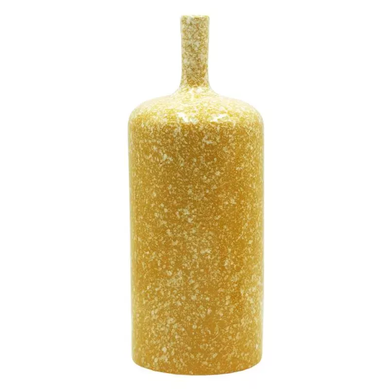 Yellow Ceramic Vase, 12"