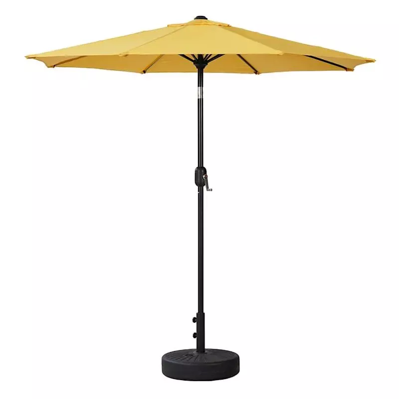 Yellow Crank & Tilt Round Patio Umbrella, 7.5'