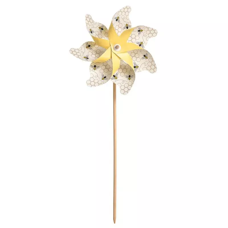 Yellow Honey Bee Whirligig, 41"