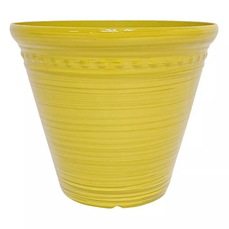 Yellow Pearl Outdoor Planter, 7"