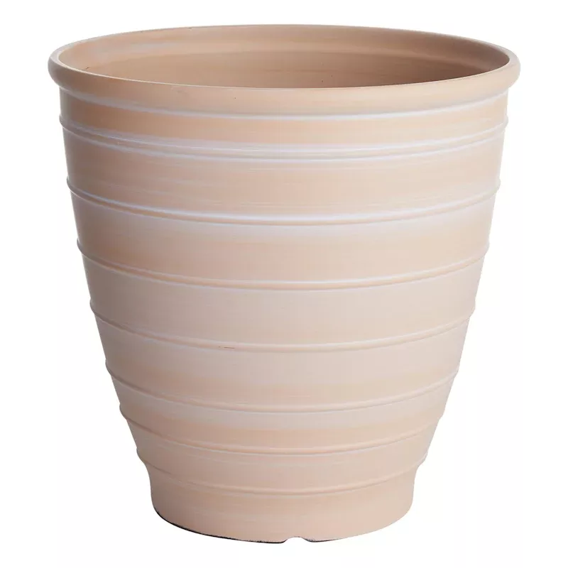 Yorktown Brown Round Outdoor Planter, Medium