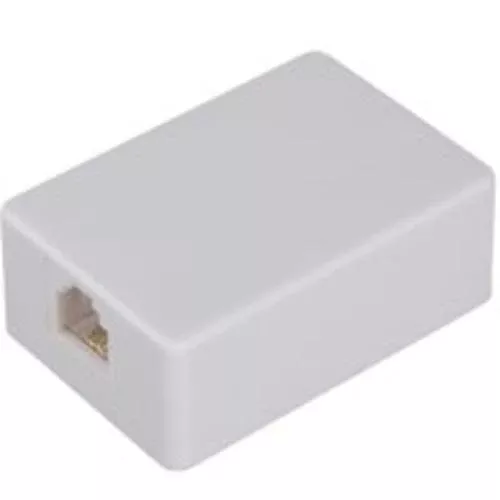 Zenith TM1001SMSMW Surface Mount Telephone Wall Jack