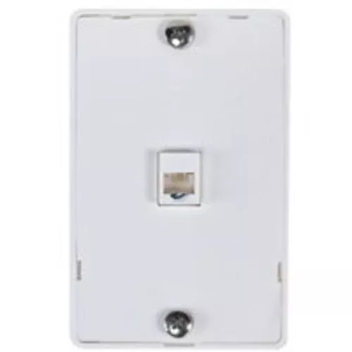 Zenith TW1001WPW Wall Phone Jack, 4.67"x3"x1", White