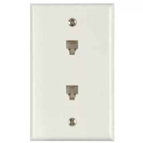 Zenith TW1002DW Wall Jack Duplex, White