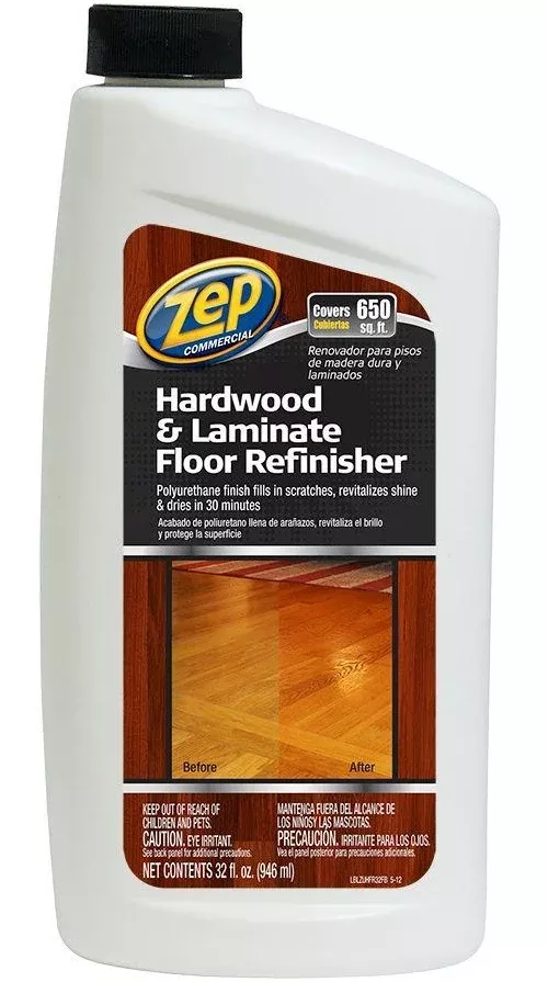 Zep ZUHFR32 Hardwood & Laminate Floor Refinisher, 32 Oz