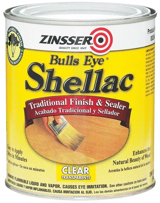 Zinsser 304H Bulls Eye Shellac Finish and Sealer, Clear, 1 Quart